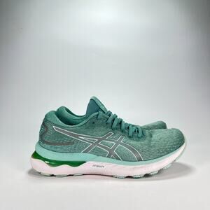 ASICS Gel-Nimbus 24 Wide Sage Clear Blue Running Shoes 1012B199 Women's Size 8